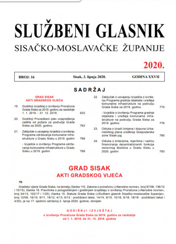Službeni glasnik Sisačko-moslavačke županije  / glavni i odgovorni urednik Vesna Krnjaić.