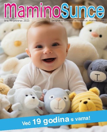 Mamino sunce  : besplatni časopis za trudnice, mame i tate : 99(2023) / glavna urednica Andrea Hribar Livada.