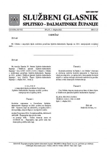 Službeni glasnik Županije splitsko-dalmatinske : 28, 27(2021) /