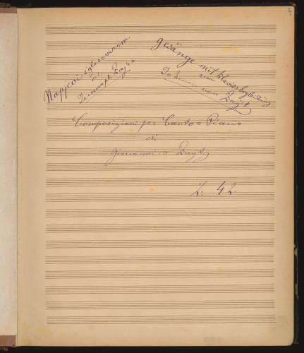 Napjevi s glasovirom /od Ivana Zajca = Gesänge mit Klavierbegleitung / von Johann von Zaijtz = Composizioni per canto e piano / di Giovanni de Zaijtz.