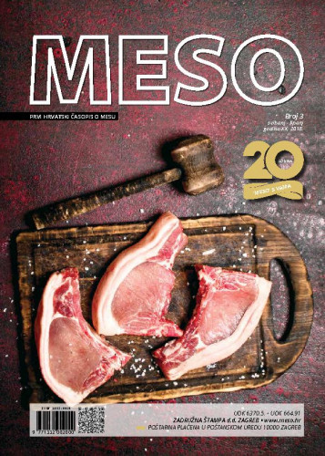 Meso   : prvi hrvatski časopis o mesu : 20,3(2018)  / glavna i odgovorna urednica, editor-in-chief Katarina Lučić.