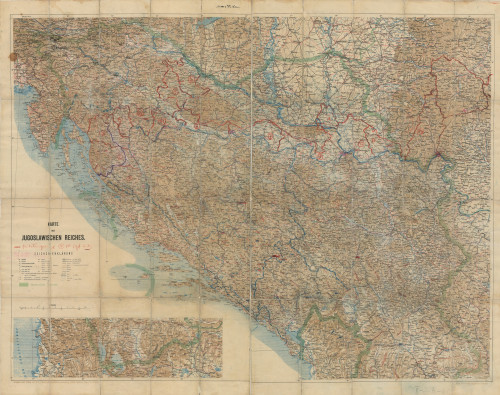 Karte des Jugoslawischen Reiches.