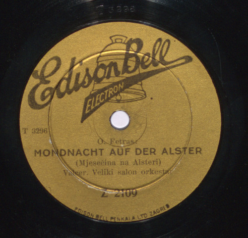 Mondnacht auf der Alster = Mjesečina na Alsteri : valcer / O. [Oscar] Fetras. Schlittschuhläufer = Klizači : valcer / [Emil] Waldteufel ; Veliki salon orkestar.