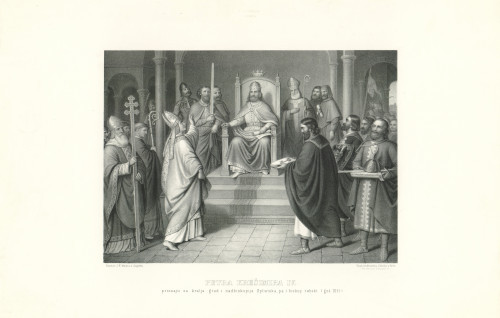 Petra Krešimira IV. : priznaju za kralja grad i nadbiskupija Splietska, pa i biskup rabski god. 1051.