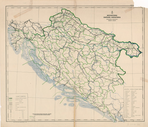 Nezavisna Država Hrvatska   : upravna podjela.