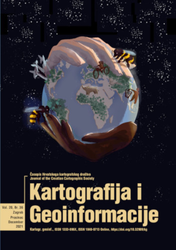 Kartografija i geoinformacije :  : časopis Hrvatskoga kartografskog društva = journal of the Croatian Geographic Society : 20,36(2021) / / glavna i odgovorna urednica Ana Kuveždić Divjak.