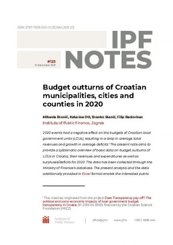 IPF notes : 123(2021) / editors Marijana Bađun and Ivica Urban.