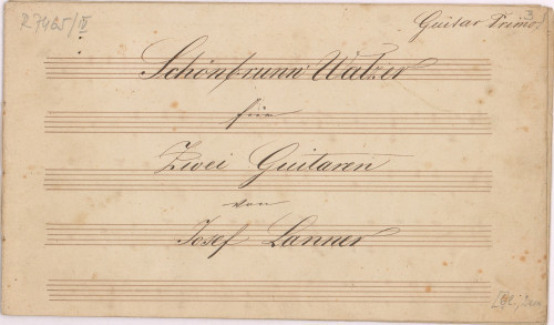 Schönbrunn Walzer : für zwei Guitaren / von Josef Lanner ; [eingerichtet von Franz Xav. I. Koch].