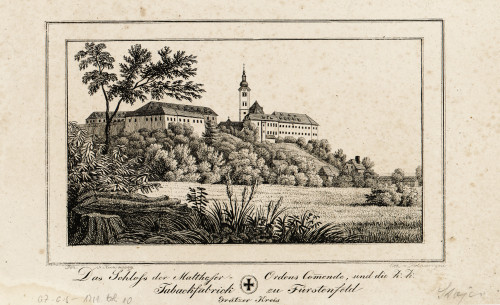 Die Schloss der Maltheser / Folwarczni ; [prema crtežu Josefa Kuwassega].