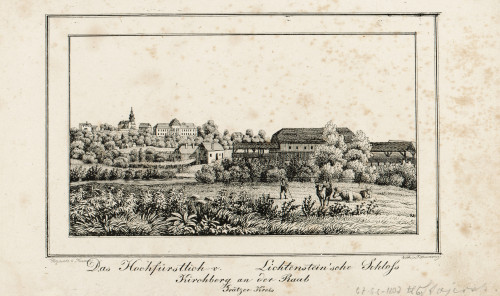Das Hochfürstlich v. Lichtenstein'sche Schloss / Folwarczni ; [prema crtežu Josefa Kuwassega].