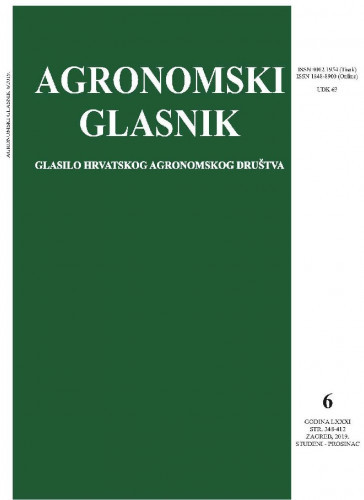 Agronomski glasnik : glasilo Hrvatskog agronomskog društva : 81,6(2019) / glavni i odgovorni urednik, editor-in-chief Ivo Miljković.