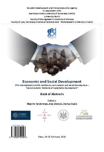 Economic and social development : book of abstracts : 37(2019) / ... International Scientific Conference