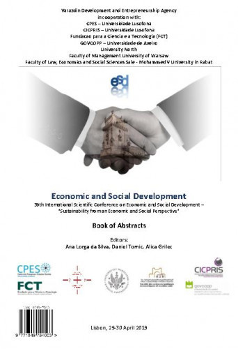 Economic and social development : book of abstracts : 39(2019) / ... International Scientific Conference