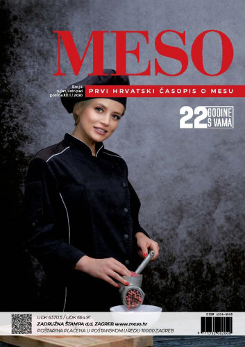 Meso   : prvi hrvatski časopis o mesu : 22,5(2020)  / glavna i odgovorna urednica, editor-in-chief Katarina Lučić.