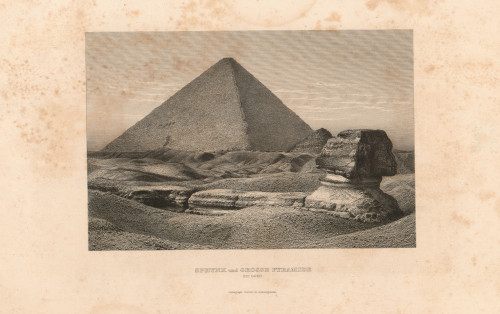 Sphynx und Grosse Pyramide.