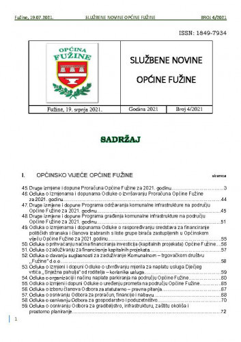 Službene novine : 4(2021) / glavni urednik Kristina Piršić.