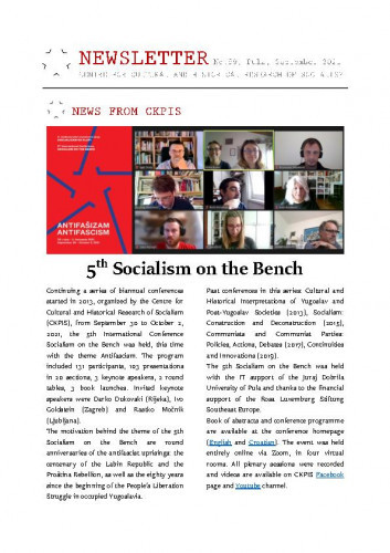 Newsletter : 59(2021) / Centre for Cultural and Historical Research of Socialism = Centar za kultorološka i povijesna istraživanja socijalizma ; editor Anita Buhin.