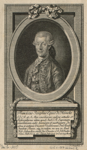 Franciscus Josephus Eques de Heincke / J. [Johann] Mansfeld.