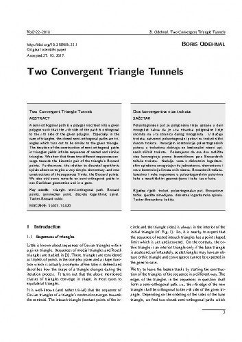 Two convergent triangle tunnels /Boris Odehnal.