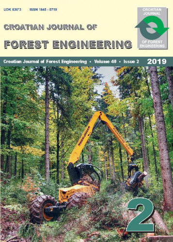 Croatian journal of forest engineering : 40,2 (2019) : journal for theory and application of forestry engineering / editor-in-chief, glavni urednik Tibor Pentek, Tomislav Poršinsky.