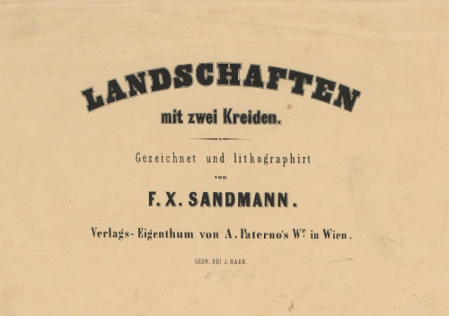 Landschaften : mit zwei Kreiden   / [Franz Joseph] Sandmann.