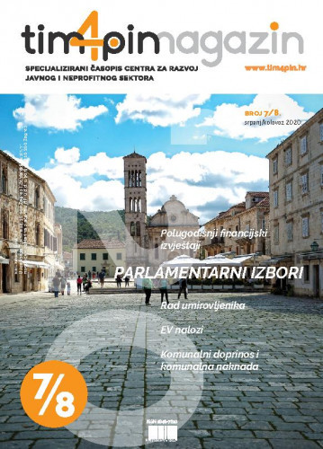 Tim4pin magazin   : specijalizirani časopis Centra za razvoj javnog i neprofitnog sektora : 7/8(2020)  / glavni urednik Davor Vašiček.