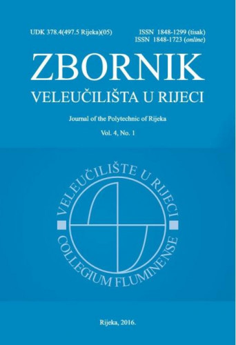 Zbornik Veleučilišta u Rijeci : 4,1(2016) / glavni i odgovorni urednik, editor-in-chief Saša Hirnig.