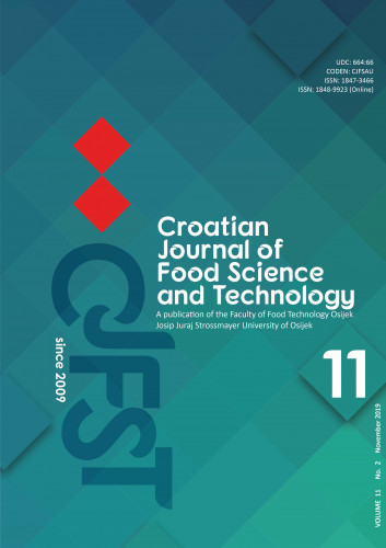Croatian journal of food science and technology : a publication of the Faculty of Food Technology Osijek : 11,2(2019) / editor-in-chief Jurislav Babić.
