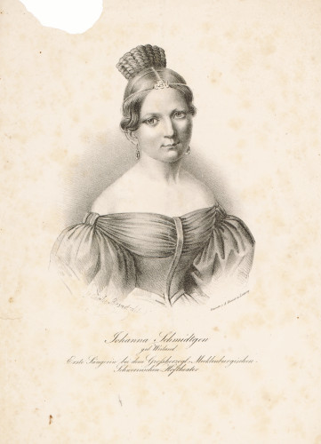 Johanna Schmidtgen : geb. Weiland / A. [August] Kneisel ; [prema crtežu Cäcilie Brandt].