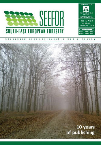 South-east European forestry : SEEFOR : international scientific journal in field of forestry : 10,2(2019) / editor-in-chief Dijana Vuletić.