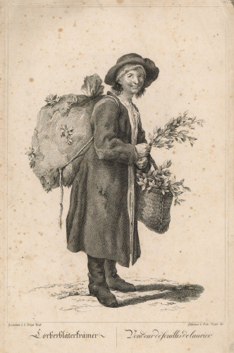 Lorberbläterkrämer = Vendeur de feuilles de lavrier / Frid. [Friedrich August] Brand ; [prema Johannu Christianu Brandu].