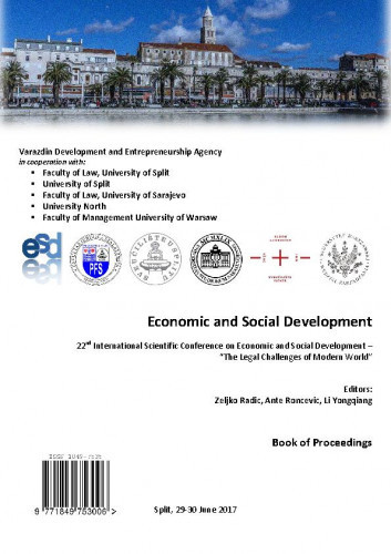 Economic and social development : book of proceedings : 22(2017) / ... International Scientific Conference on Economic and Social Development