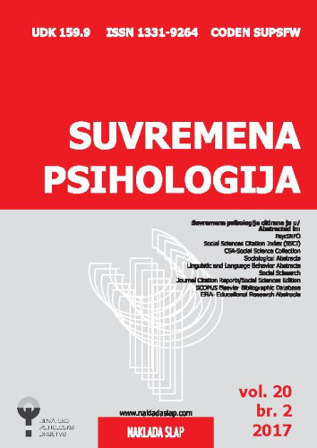 Suvremena psihologija : 20,2(2017)  / glavni urednik Zvjezdan Penezić