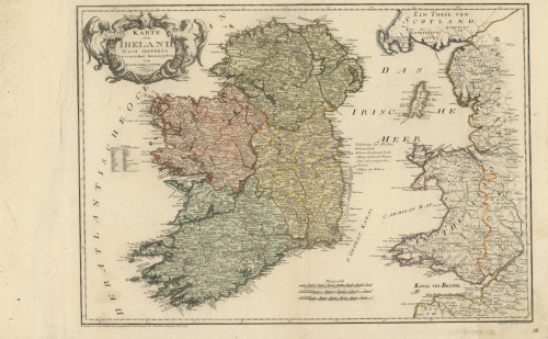 Karte von Ireland  : nach Jefferys / neu verzeichnet und herausgegeben von Franz Joh. Jos. von Reilly ; gestochen von Kil. Ponheimer