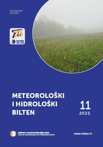 Meteorološki i hidrološki bilten : 36,11(2022)  / glavna i odgovorna urednica Branka Ivančan-Picek.