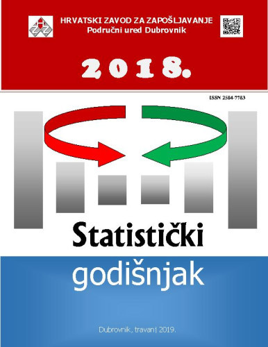 Statistički godišnjak : 2018  / Hrvatski zavod za zapošljavanje, Područni ured Dubrovnik ; urednik Vedran Kastrapeli