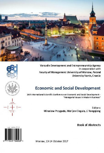 Economic and social development : book of abstracts : 24(2017) / ... International Scientific Conference