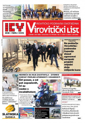 Virovitički list : virovitičko-podravski dvotjednik : 69,3255/3256(2021) / urednica Marija Lovrenc.