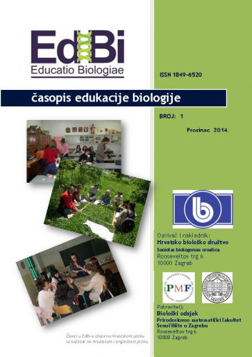 Educatio biologiae : časopis edukacije biologije : 1(2014) / glavni urednik, editor-in-chief Ines Radanović.