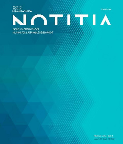 Notitia : časopis za održivi razvoj = journal for sustainable development : 4(2018) / urednici Vlatka Bilas, Mile Bošnjak.