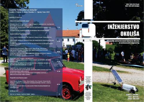 Inženjerstvo okoliša : scientific and professional journal in the area of environmental engineering : 2,1(2015) / glavni urednik, editor in chief Stjepan Strelec.