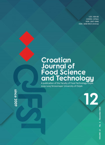 Croatian journal of food science and technology : a publication of the Faculty of Food Technology Osijek : 12,2(2020) / editor-in-chief Jurislav Babić.