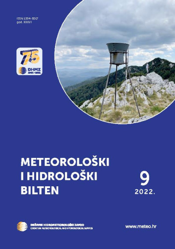 Meteorološki i hidrološki bilten : 36,9(2022) /  glavna i odgovorna urednica Branka Ivančan-Picek.
