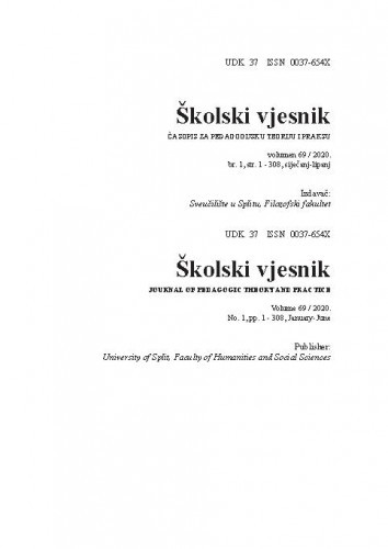 Školski vjesnik : časopis za pedagogijsku teoriju i praksu : 69,1(2020) / glavna i odgovorna urednica Esmeralda Sunko.