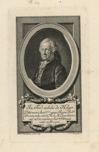 Jos. Ferd. nobilis de Holger / J. [Johann] E. [Ernst] Mansfeld; [prema crtežu Friedricha Oelenhainza].