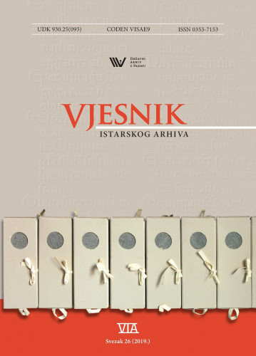 Vjesnik Istarskog arhiva : 26(2019) / glavni i odgovorni urednik Ivan Jurković.