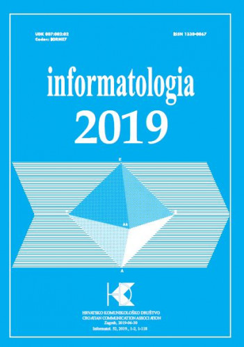 Informatologia : 52,1-2(2019) / glavni i odgovorni urednik, editor-in-chief Mario Plenković.