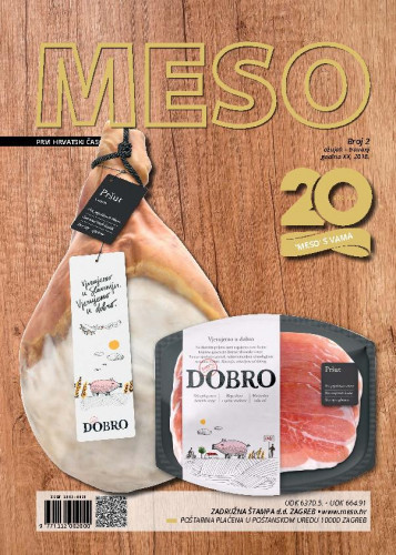 Meso   : prvi hrvatski časopis o mesu : 20,2(2018)  / glavna i odgovorna urednica, editor-in-chief Katarina Lučić.