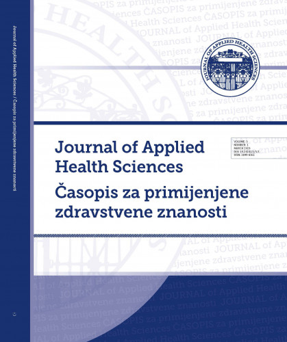 Journal of applied health sciences = Časopis za primijenjene zdravstvene znanosti : 5,1(2019) / glavni urednik Aleksandar Racz