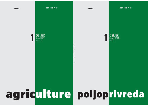 Poljoprivreda : 27,1(2021) / glavni i odgovorni urednik, editor-in-chief Manda Antunović.